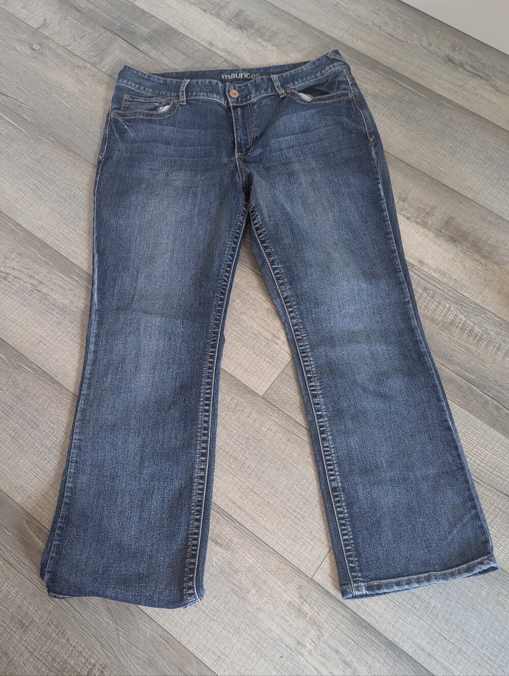 Maurices Medium Wash Stretch Bootcut Jeans - Size 18 Short